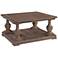Hitchcock 34" Wide Smoked Barnwood Square Cocktail Table