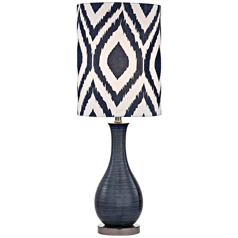 Image 1 Hitchin Navy Blue Ceramic Table Lamp