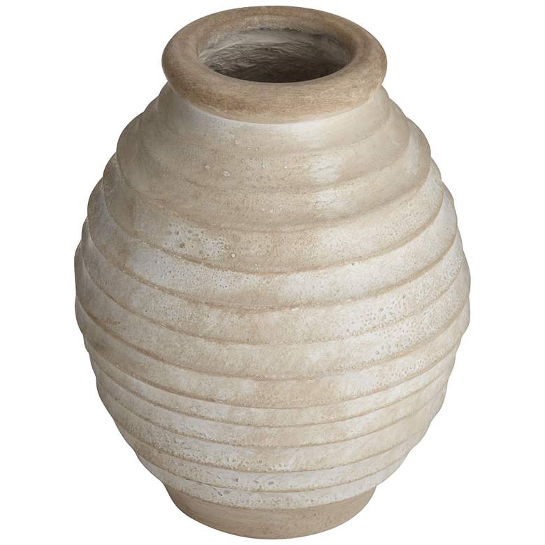 Image 4 Hive 9 3/4" High Antique White Decorative Vase more views