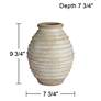 Hive 9 3/4" High Antique White Decorative Vase