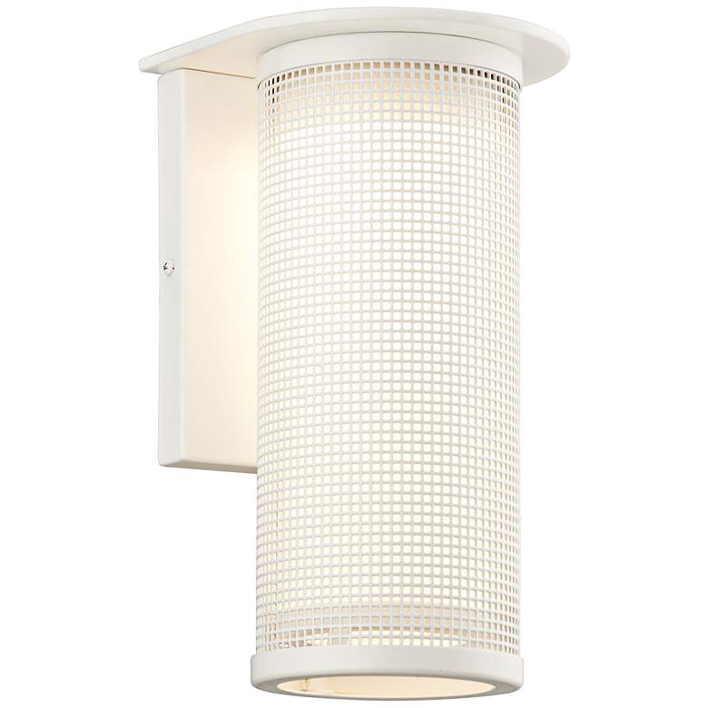 Image 1 Hive Collection 12 3/4 inch High White LED Outdoor Wall Light