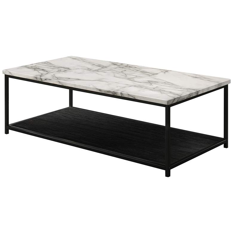 Image 5 Hiverna 47 1/4" Wide White and Black 1-Shelf Coffee Table more views