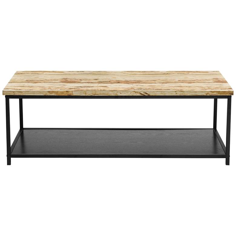 Image 2 Hiverna 47 1/4 inch Wide Yellow and Black 1-Shelf Coffee Table