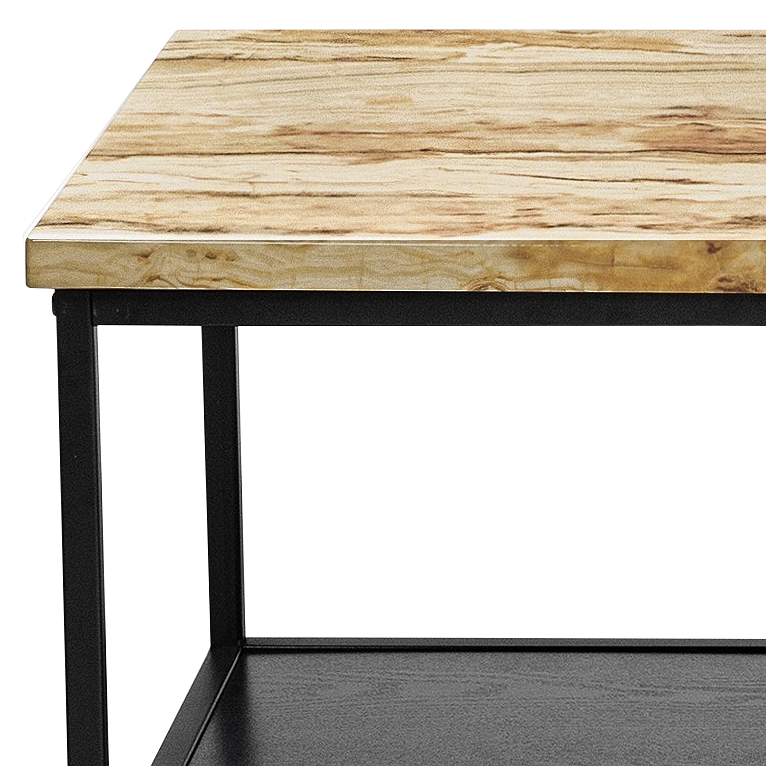 Image 3 Hiverna 47 1/4" Wide Yellow and Black 1-Shelf Coffee Table more views