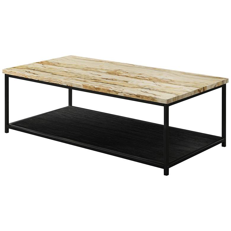Image 5 Hiverna 47 1/4" Wide Yellow and Black 1-Shelf Coffee Table more views