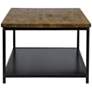 Hiverna 47 1/4"W Rustic Oak and Black 1-Shelf Coffee Table