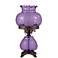 Hobnail 19" high Hand-Blown Purple Glass Accent Table Lamp