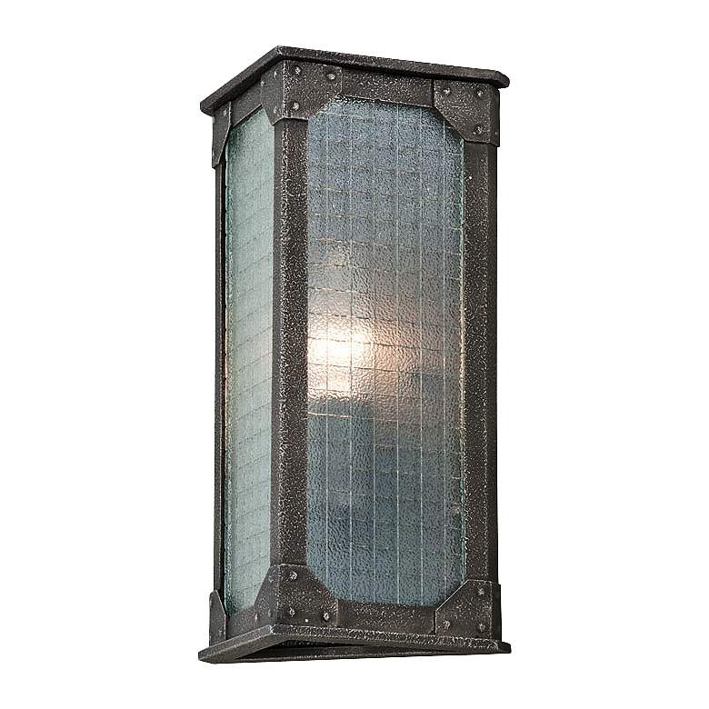 Image 1 Hoboken 11 1/2 inch High Indoor-Outdoor Wall Sconce