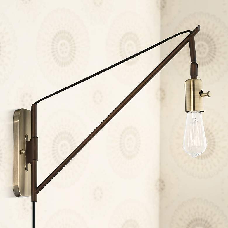 Image 1 Hobson Bronze and Antique Brass 17 inch High Wall Sconce