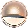 Hockey Puck 2 3/4"W Natural Brass LED Surface Step Light