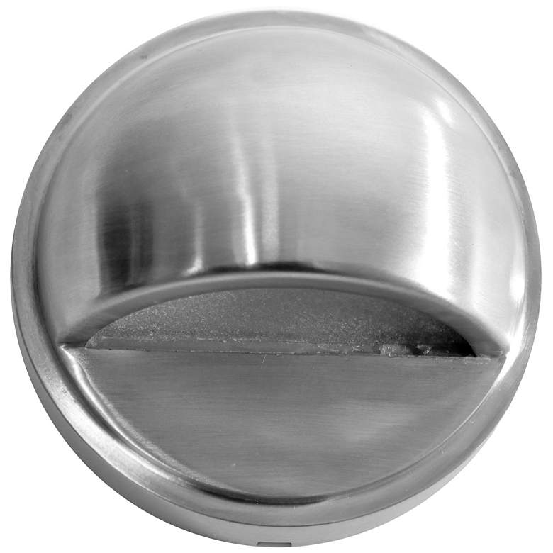 Image 1 Hockey Puck 3 3/4"W Stainless Steel LED Surface Step Light