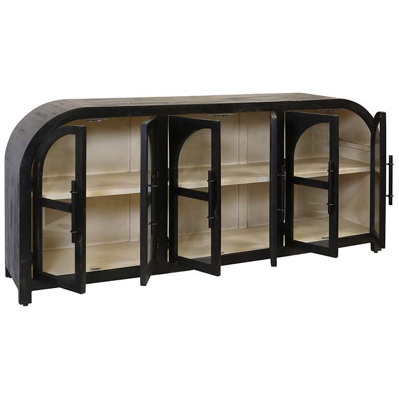 Image 2 Hodges 90" Wide Black Sideboard more views