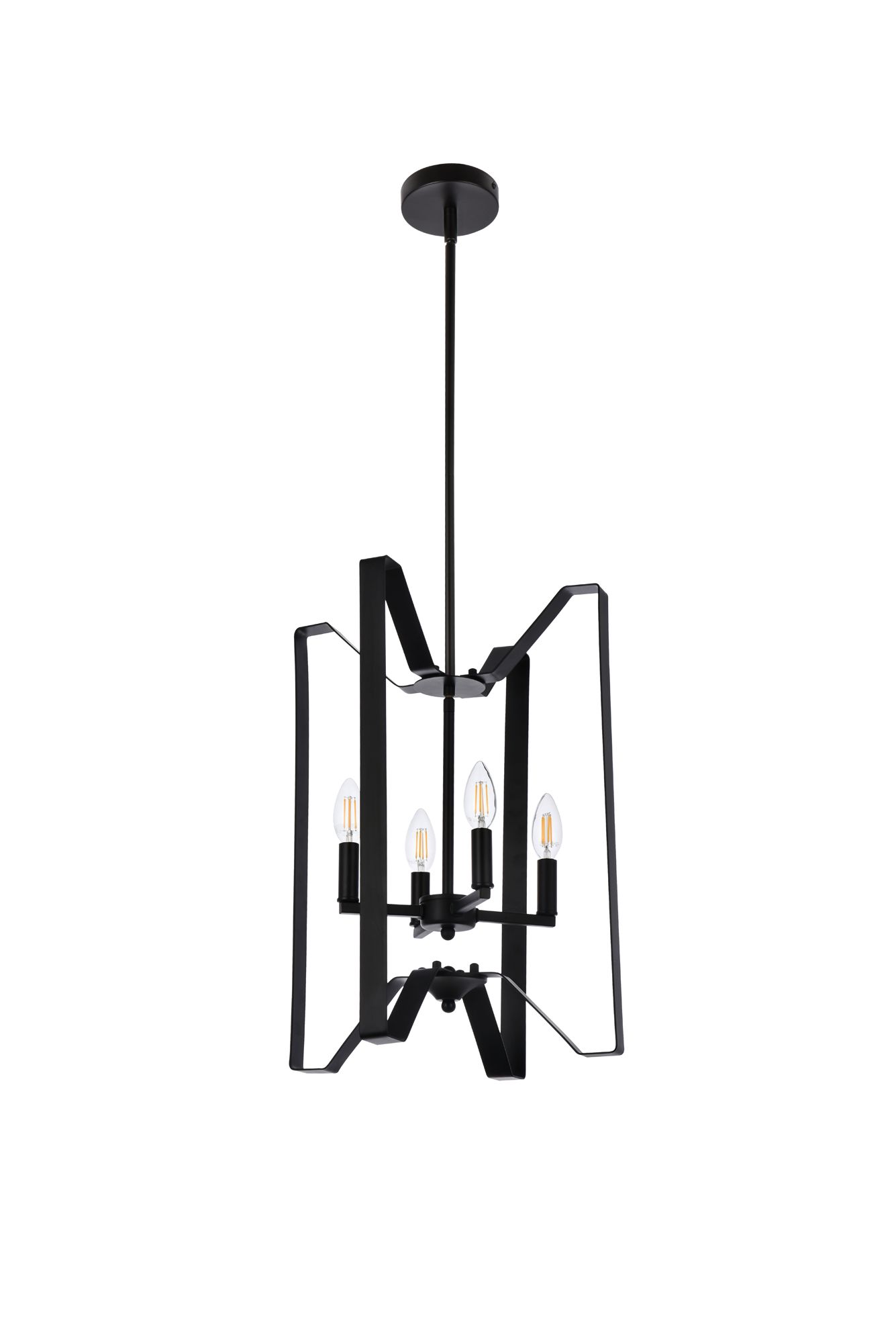 Hoffman 4 Lts Pendant In Black