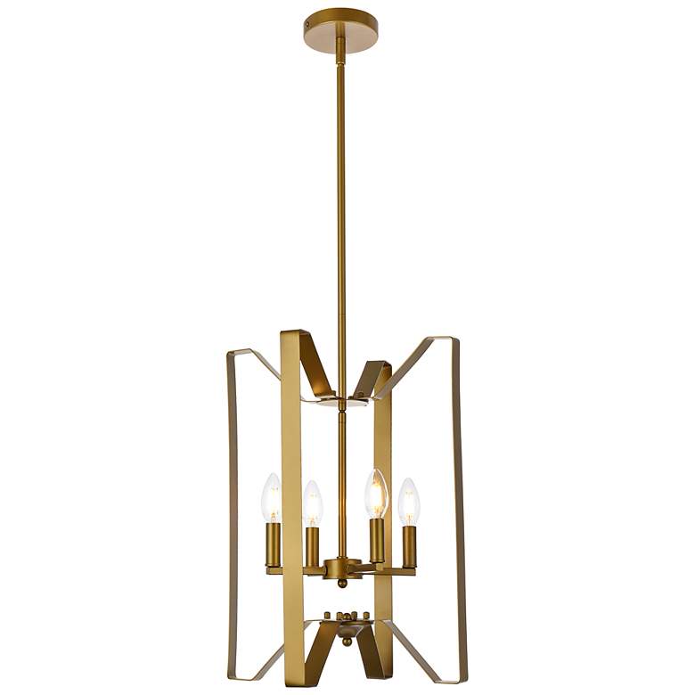 Image 2 Hoffman 4 Lts Pendant In Brass