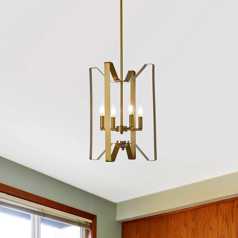 Image 1 Hoffman 4 Lts Pendant In Brass
