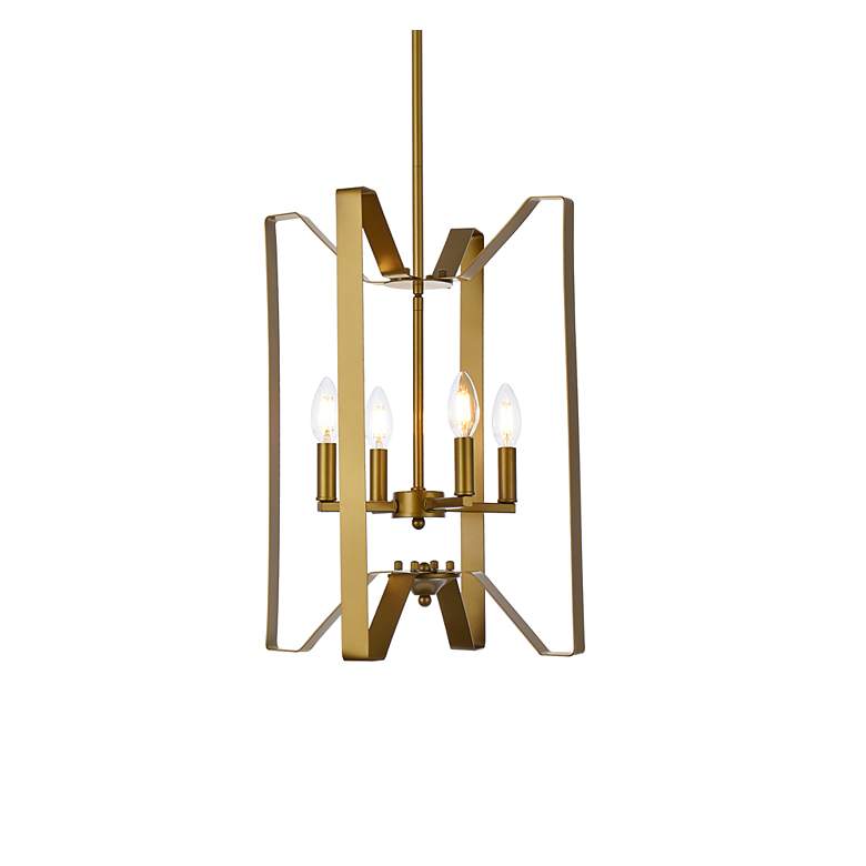 Image 4 Hoffman 4 Lts Pendant In Brass more views