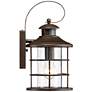 Hogan 14" High Bronze Motion Sensor Outdoor Wall Light Set of 2