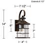 Hogan 14" High Bronze Motion Sensor Outdoor Wall Light Set of 2