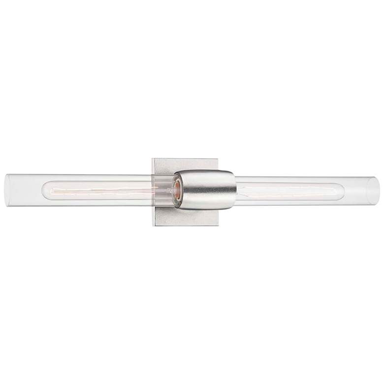 Image 1 Hogan 24 1/2 inch Wide Burnished Nickel 2-Light Bath Light