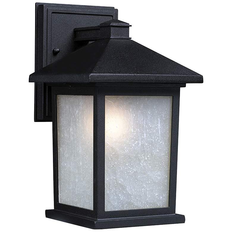 Image 1 Holbrook 10 1/2 inch High Black Outdoor Wall Light