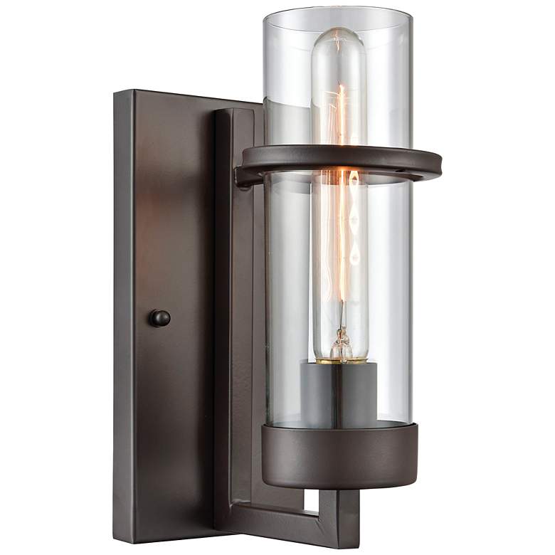 Image 1 Holbrook 10" High Oil-Rubbed Bronze Wall Sconce