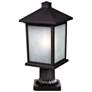 Holbrook 18" High Black Outdoor Pier Mount Light