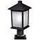 Holbrook 18" High Black Outdoor Pier Mount Light