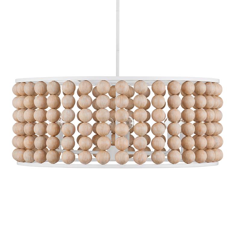 Image 2 Holcroft 32 1/4"W Sugar White and Sandstone Pendant Light more views