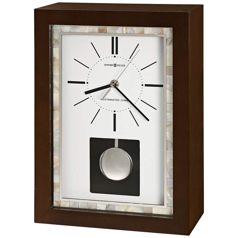 Image 1 Holden 13 3/4 inch High Pendulum Chiming Mantel Clock