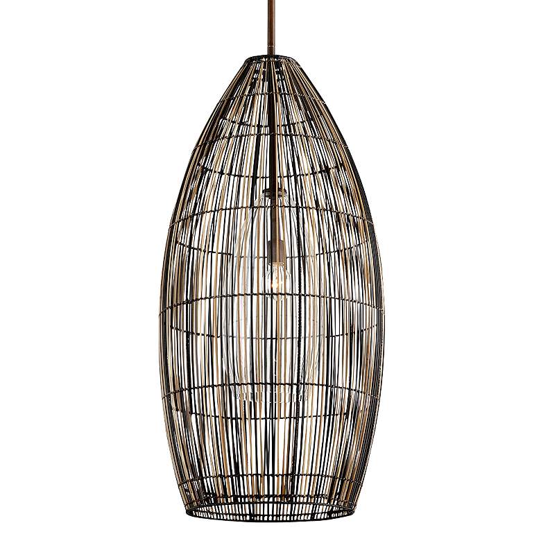 Image 2 Holden 21 1/2 inch Wide Bronze Woven Dome Pendant Light