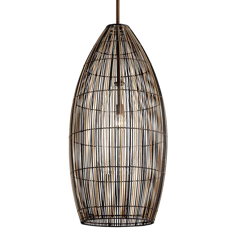 Image 2 Holden 21 1/2 inch Wide Bronze Woven Dome Pendant Light