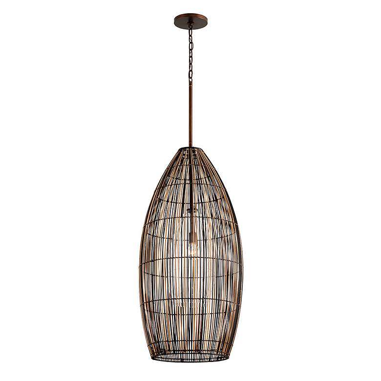 Image 3 Holden 21 1/2" Wide Bronze Woven Dome Pendant Light more views