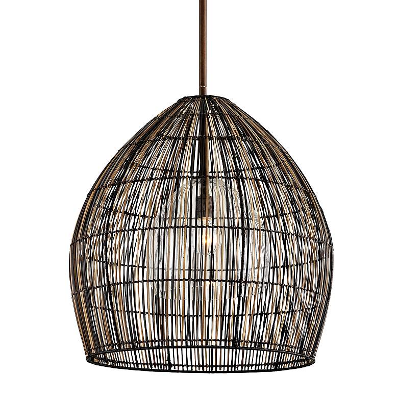 Image 2 Holden 26 inch Wide Bronze Woven Dome Pendant Light