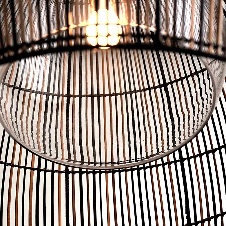 Image 3 Holden 35" Wide Bronze Woven Dome Pendant Light more views