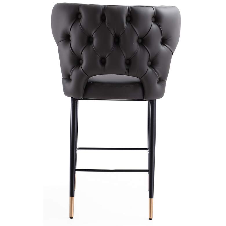 Image 6 Holguin 23 1/2" Gray Tufted Faux Leather Counter Stool more views