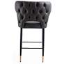 Holguin 23 1/2" Gray Tufted Faux Leather Counter Stool in scene