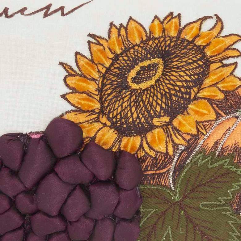 Image 3 Holiday Multi-Color Harvest Sunflower 20" x 12" Throw Pillow more views