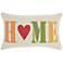Holiday Multi-Color Home 22" x 14" Rectangular Throw Pillow