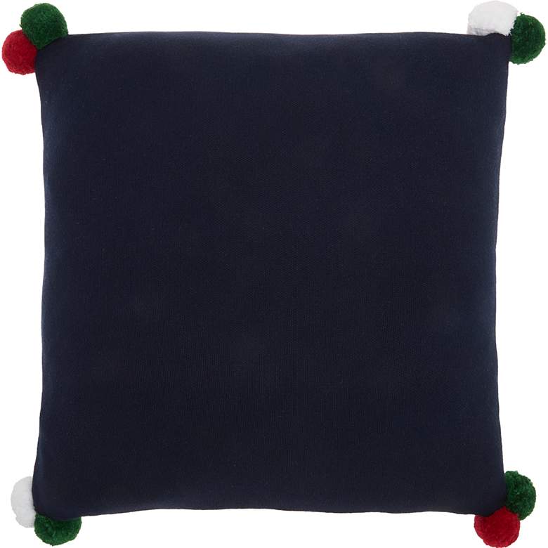 Image 4 Holiday Multi-Color Llama 20" Square Decorative Throw Pillow more views