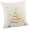 Holiday Tree Gold 20" Square Embroidered Accent Pillow