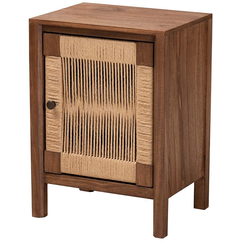 Image 2 Holitz 15 3/4" Wide Walnut Brown Wood 1-Door Nightstand