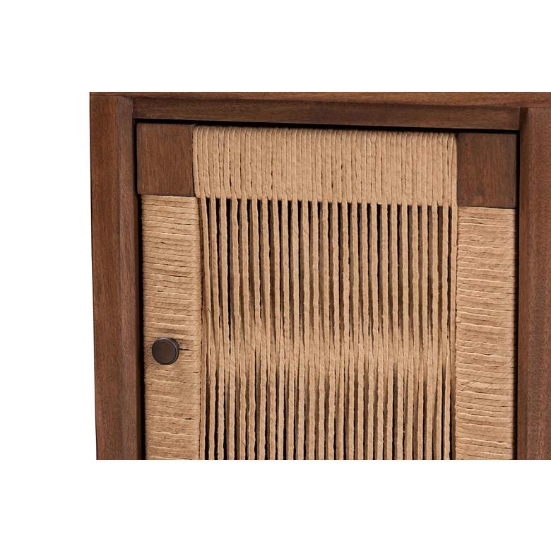 Image 4 Holitz 15 3/4" Wide Walnut Brown Wood 1-Door Nightstand more views