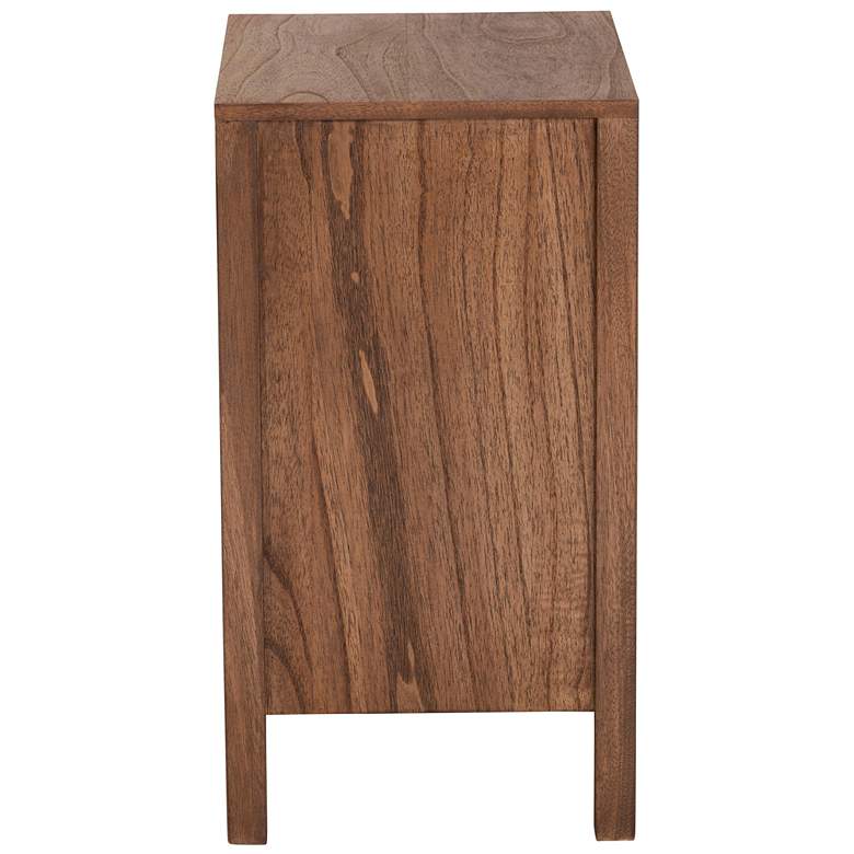 Image 6 Holitz 15 3/4" Wide Walnut Brown Wood 1-Door Nightstand more views
