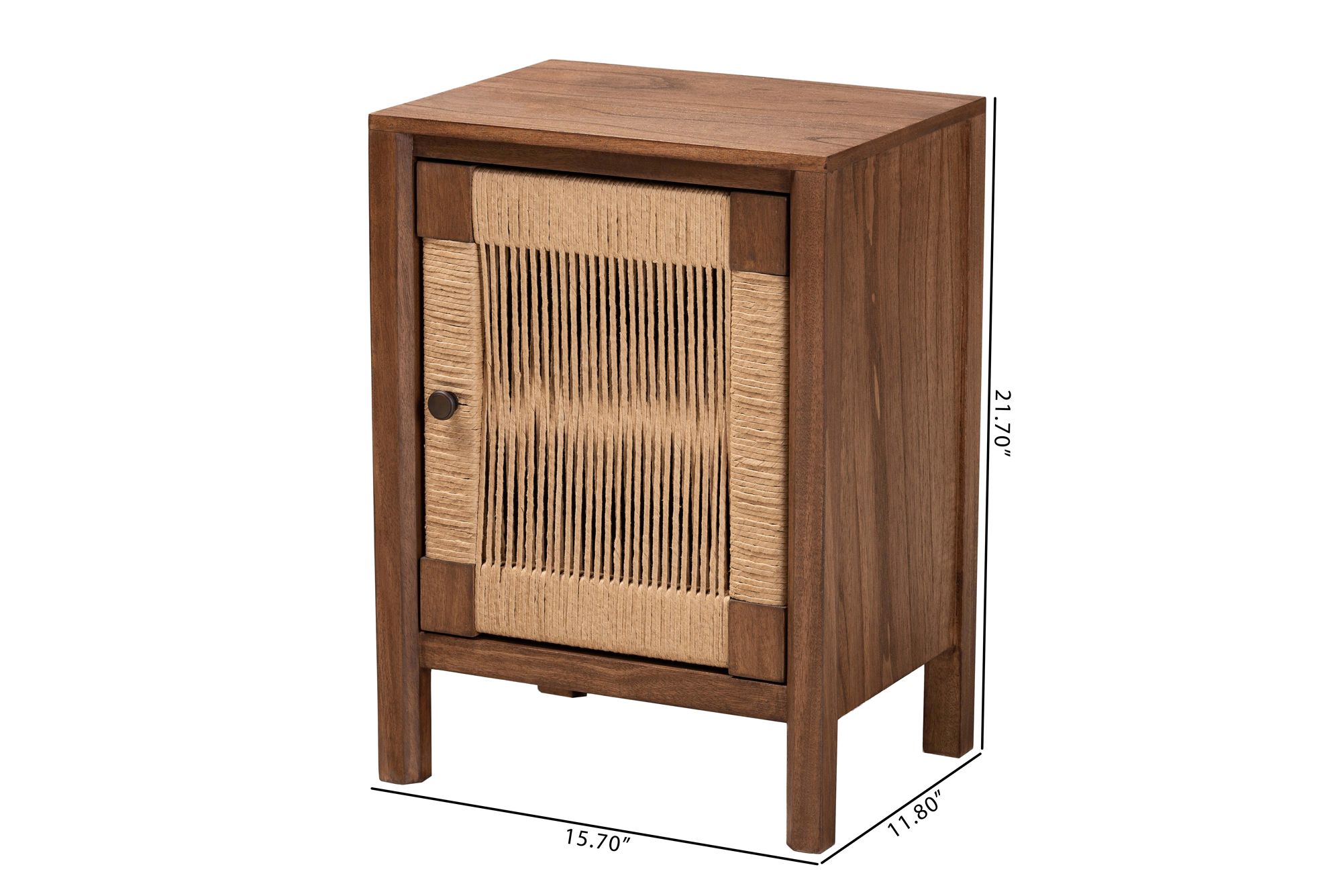 Holitz 15 3/4" Wide Walnut Brown Wood 1-Door Nightstand