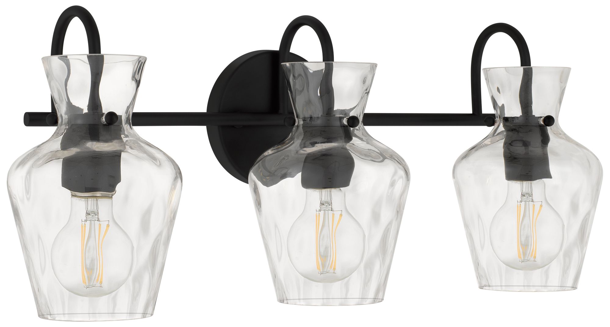 Image 3 Hollis 3-Light Matte Black Vanity Light more views