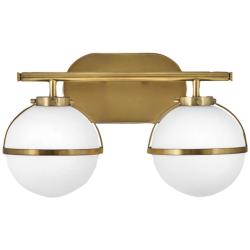 Hollis 9 1/4" High Heritage Brass 2-Light LED Wall Sconce