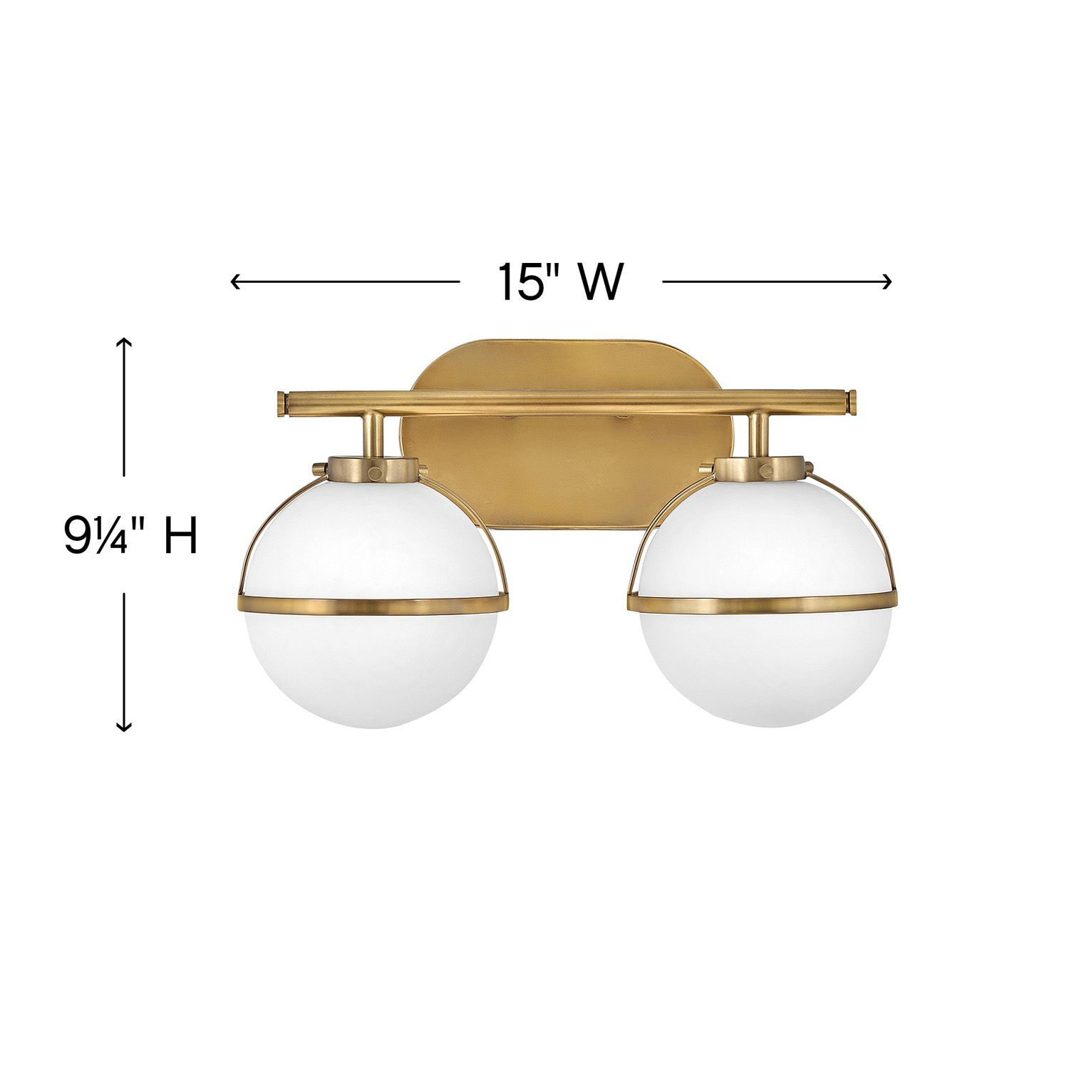 Image 2 Hollis 9 1/4" High Heritage Brass 2-Light LED Wall Sconce more views
