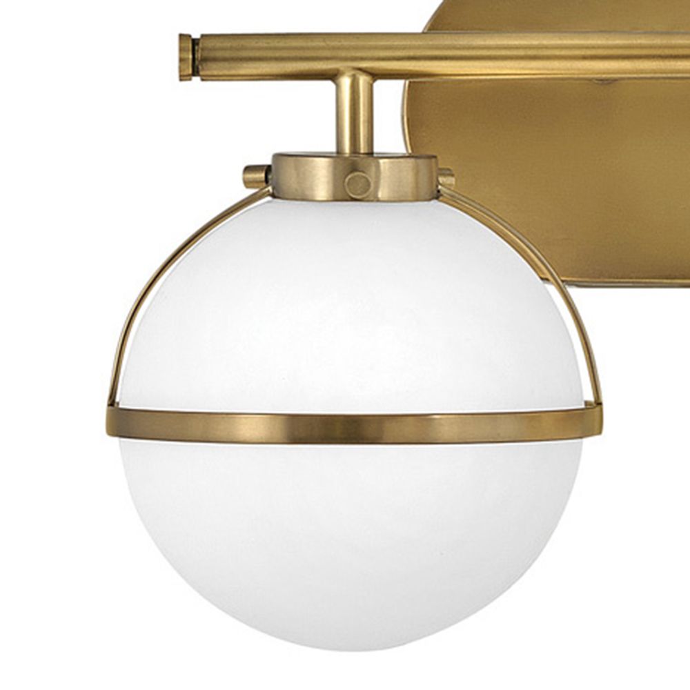 Image 3 Hollis 9 1/4" High Heritage Brass 2-Light LED Wall Sconce more views