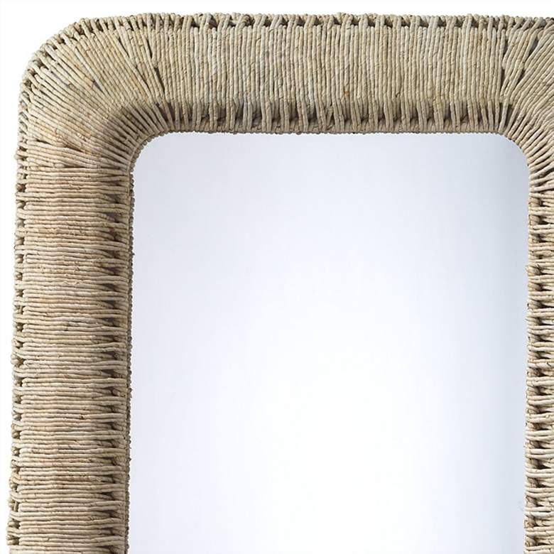 Image 3 Hollis Cream Corn Straw Rope 31 3/4" x 47 1/2" Wall Mirror more views