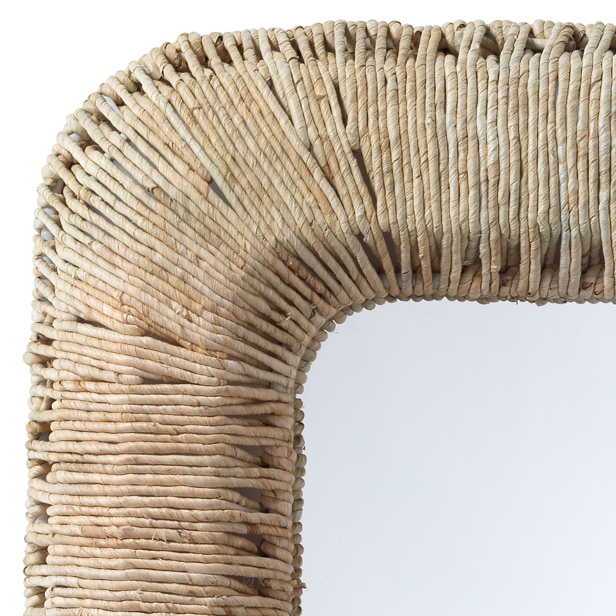 Image 5 Hollis Cream Corn Straw Rope 31 3/4" x 47 1/2" Wall Mirror more views